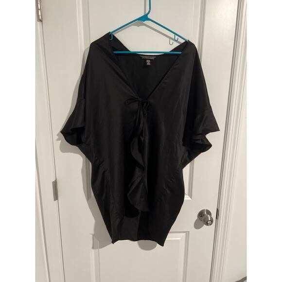 Victoria's Secret Other - Victoria’s Secret Very Sexy Satin Wrap Kimono Robe – One Size – Black